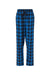 Boxercraft BW6620 Womens Haley Flannel Pants w/ Pockets Royal Blue/Black Buffalo Flat Front