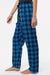 Boxercraft BW6620 Womens Haley Flannel Pants w/ Pockets Royal Blue/Black Buffalo Model Side
