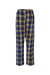 Boxercraft BW6620 Womens Haley Flannel Pants w/ Pockets Navy Blue/Gold Flat Back