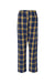 Boxercraft BW6620 Womens Haley Flannel Pants Navy Blue/Gold Flat Back