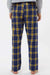 Boxercraft BW6620 Womens Haley Flannel Pants w/ Pockets Navy Blue/Gold Model Back