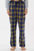 Boxercraft BW6620 Womens Haley Flannel Pants w/ Pockets Navy Blue/Gold Model Front