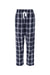 Boxercraft BW6620 Womens Haley Flannel Pants Navy Blue/Silver Grey Flat Front