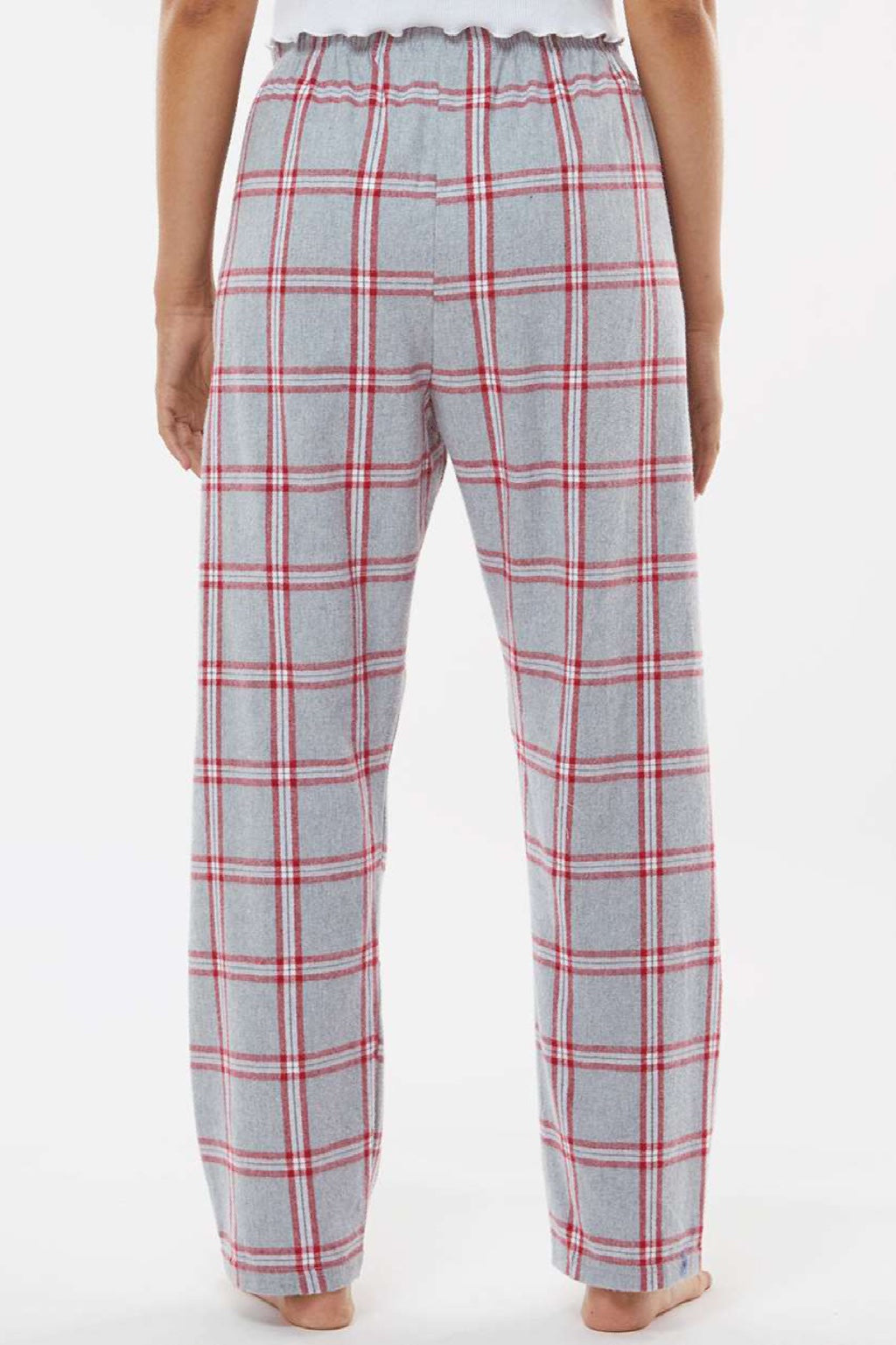 Boxercraft BW6620 Womens Haley Flannel Pants w/ Pockets Oxford Red Tomboy Plaid Model Back