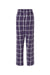 Boxercraft BW6620 Womens Haley Flannel Pants Purple/White Flat Back