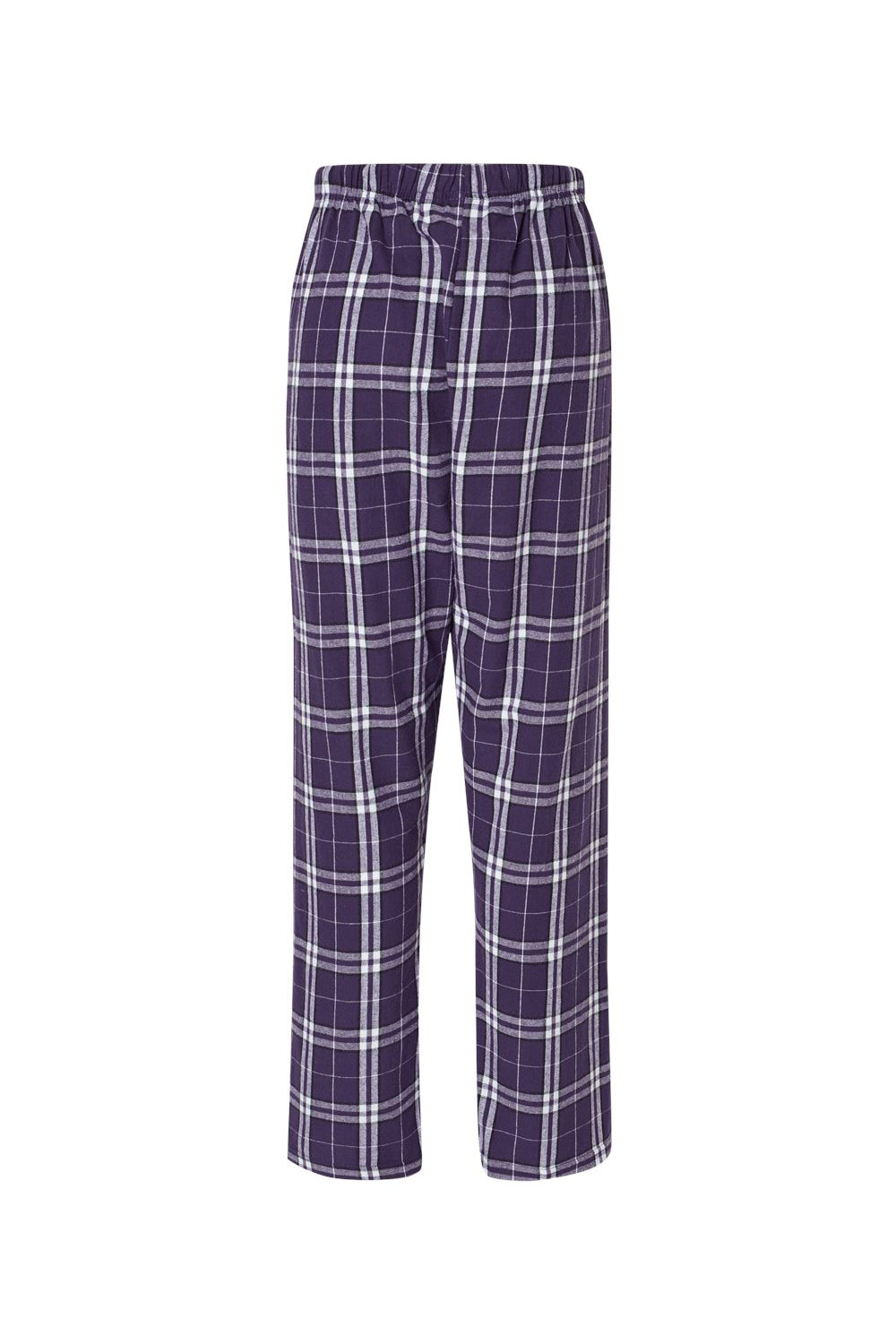 Boxercraft BW6620 Womens Haley Flannel Pants w/ Pockets Purple/White Flat Back