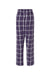 Boxercraft BW6620 Womens Haley Flannel Pants w/ Pockets Purple/White Flat Back