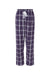 Boxercraft BW6620 Womens Haley Flannel Pants w/ Pockets Purple/White Flat Front
