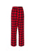 Boxercraft BW6620 Womens Haley Flannel Pants w/ Pockets Red/Black Buffalo Flat Back
