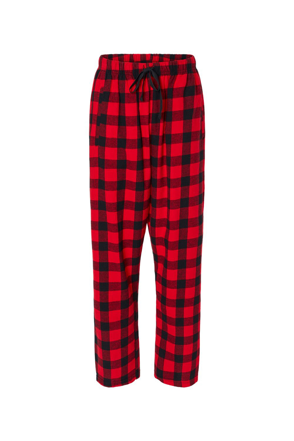Boxercraft BW6620 Womens Haley Flannel Pants w/ Pockets Red/Black Buffalo Flat Front