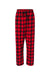 Boxercraft BW6620 Womens Haley Flannel Pants w/ Pockets Red/Black Buffalo Flat Front