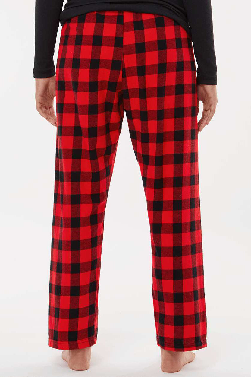 Boxercraft BW6620 Womens Haley Flannel Pants w/ Pockets Red/Black Buffalo Model Back