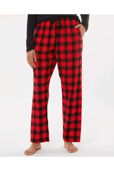 Boxercraft BW6620 Womens Haley Flannel Pants Red/Black Buffalo Model Front