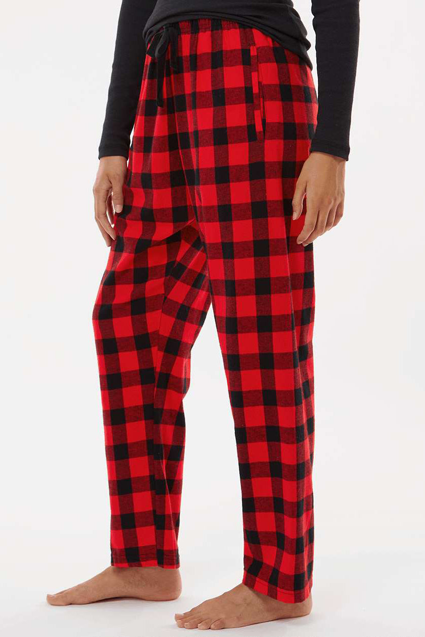 Boxercraft BW6620 Womens Haley Flannel Pants w/ Pockets Red/Black Buffalo Model Side