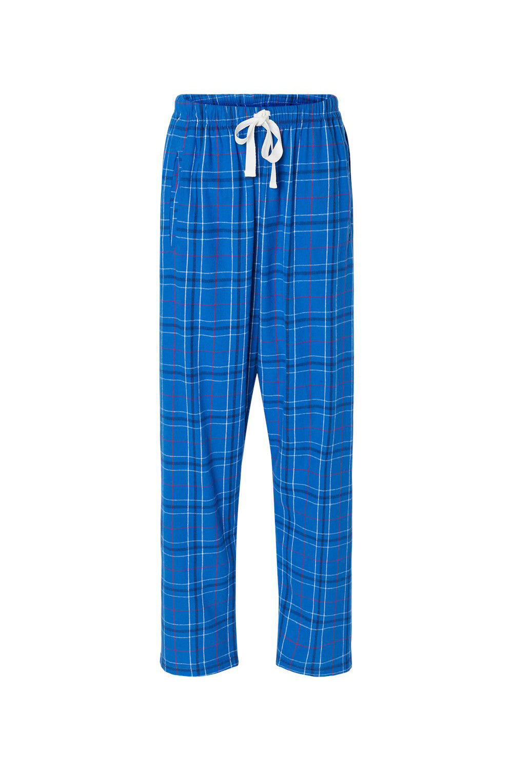 Boxercraft BW6620 Womens Haley Flannel Pants Royal Blue Field Day Plaid Flat Front
