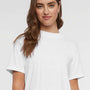 LAT Womens Boxy Short Sleeve Crewneck T-Shirt - Blended White