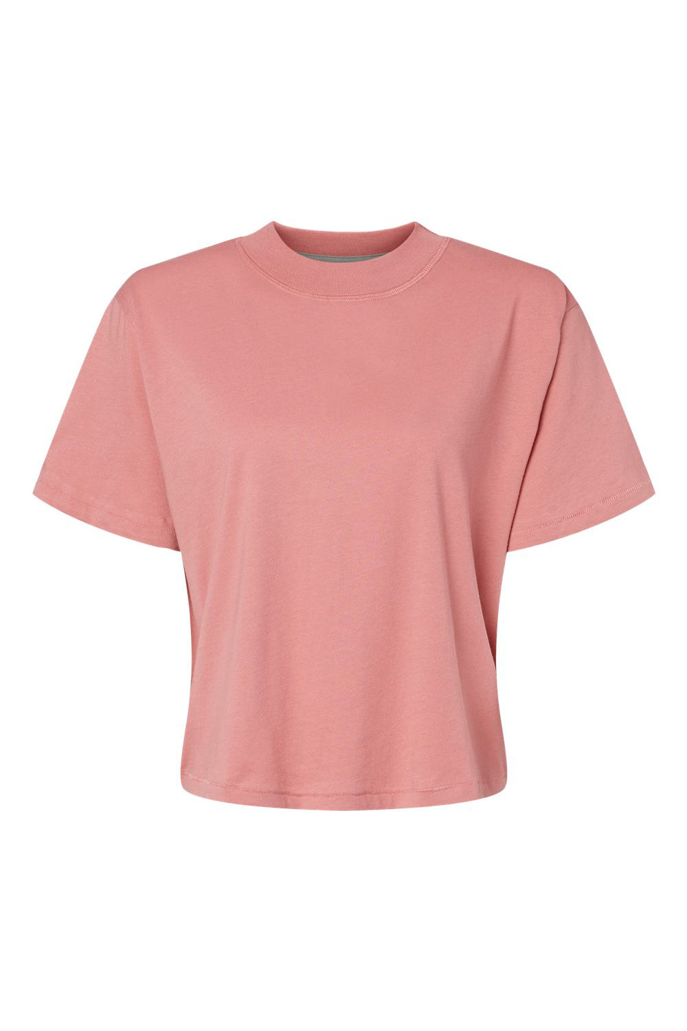 LAT 3518 Womens Boxy Short Sleeve Crewneck T-Shirt Mauvelous Pink Flat Front