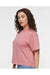 LAT 3518 Womens Boxy Short Sleeve Crewneck T-Shirt Mauvelous Pink Model Side