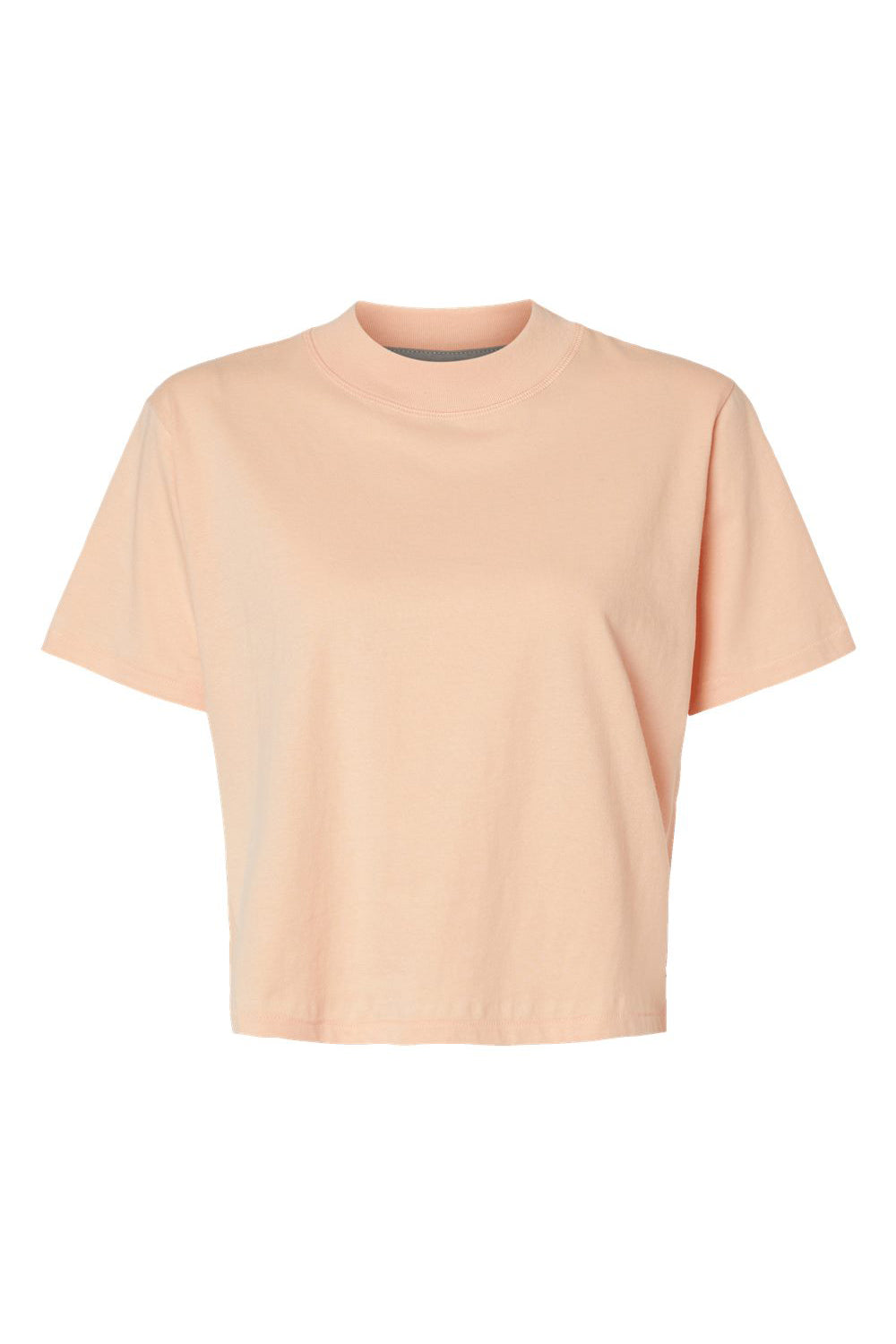 LAT 3518 Womens Boxy Short Sleeve Crewneck T-Shirt Peachy Flat Front