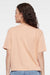 LAT 3518 Womens Boxy Short Sleeve Crewneck T-Shirt Peachy Model Back