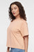 LAT 3518 Womens Boxy Short Sleeve Crewneck T-Shirt Peachy Model Side
