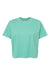 LAT 3518 Womens Boxy Short Sleeve Crewneck T-Shirt Saltwater Blue Flat Front