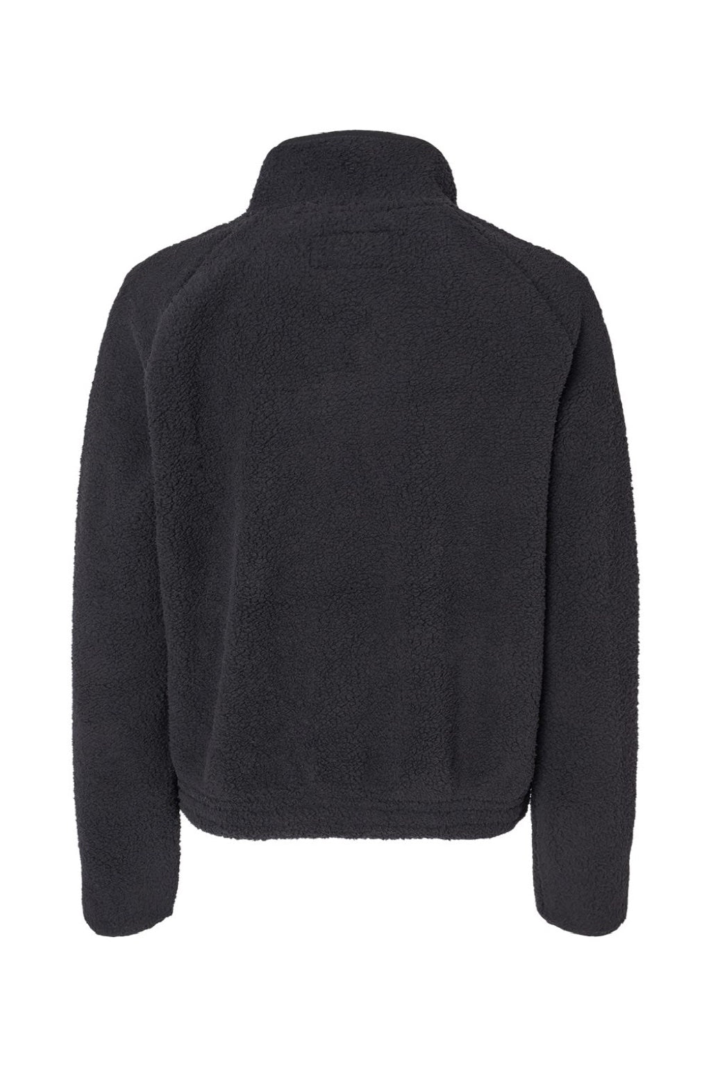 Boxercraft BW8501 Womens Everest 1/4 Zip Sweatshirt w/ Pouch Pocket Black Flat Back