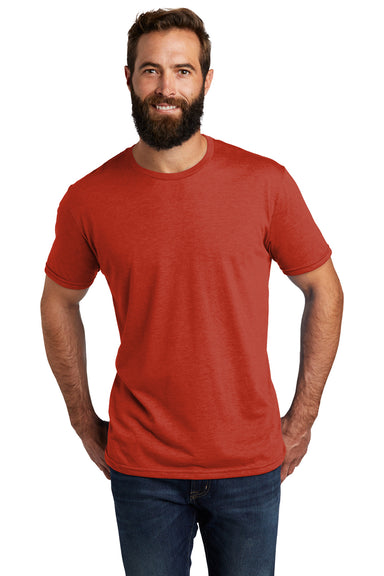 Allmade AL2004 Mens Short Sleeve Crewneck T-Shirt Desert Sun Red Model Front