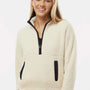 Boxercraft Womens Everest 1/4 Zip Sweatshirt w/ Pouch Pocket - Natural/Black - Closeout