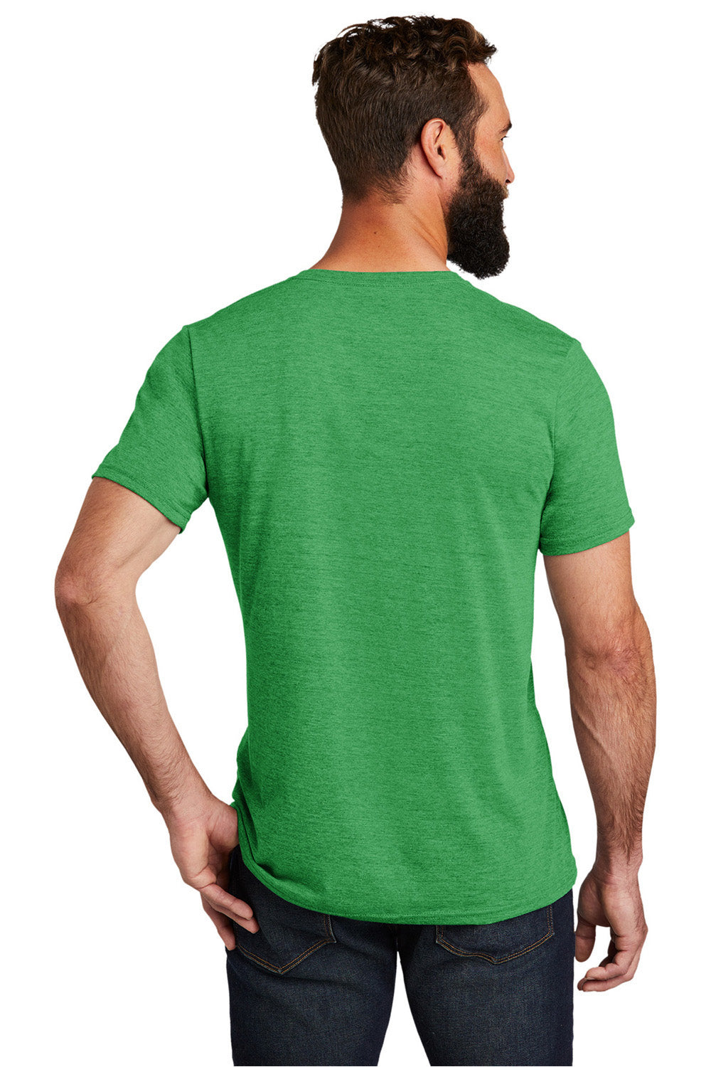 Allmade AL2014 Mens Short Sleeve V-Neck T-Shirt Enviro Green Model Back