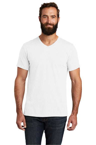 Allmade AL2014 Mens Short Sleeve V-Neck T-Shirt Fairly White Model Front