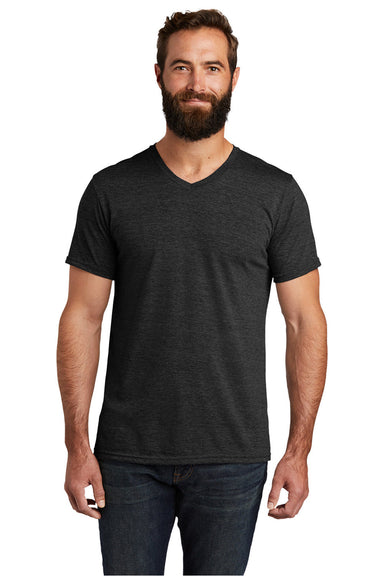 Allmade AL2014 Mens Short Sleeve V-Neck T-Shirt Space Black Model Front