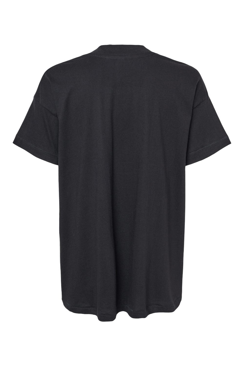 LAT 3519 Womens Hi-Lo Short Sleeve Crewneck T-Shirt Black Flat Back