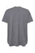 LAT 3519 Womens Hi-Lo Short Sleeve Crewneck T-Shirt Heather Granite Grey Flat Back