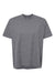 LAT 3519 Womens Hi-Lo Short Sleeve Crewneck T-Shirt Heather Granite Grey Flat Front