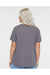 LAT 3519 Womens Hi-Lo Short Sleeve Crewneck T-Shirt Heather Granite Grey Model Back