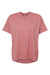 LAT 3519 Womens Hi-Lo Short Sleeve Crewneck T-Shirt Mauvelous Pink Flat Front