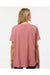 LAT 3519 Womens Hi-Lo Short Sleeve Crewneck T-Shirt Mauvelous Pink Model Back