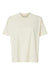 LAT 3519 Womens Hi-Lo Short Sleeve Crewneck T-Shirt Natural Flat Front