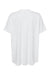 LAT 3519 Womens Hi-Lo Short Sleeve Crewneck T-Shirt White Flat Back