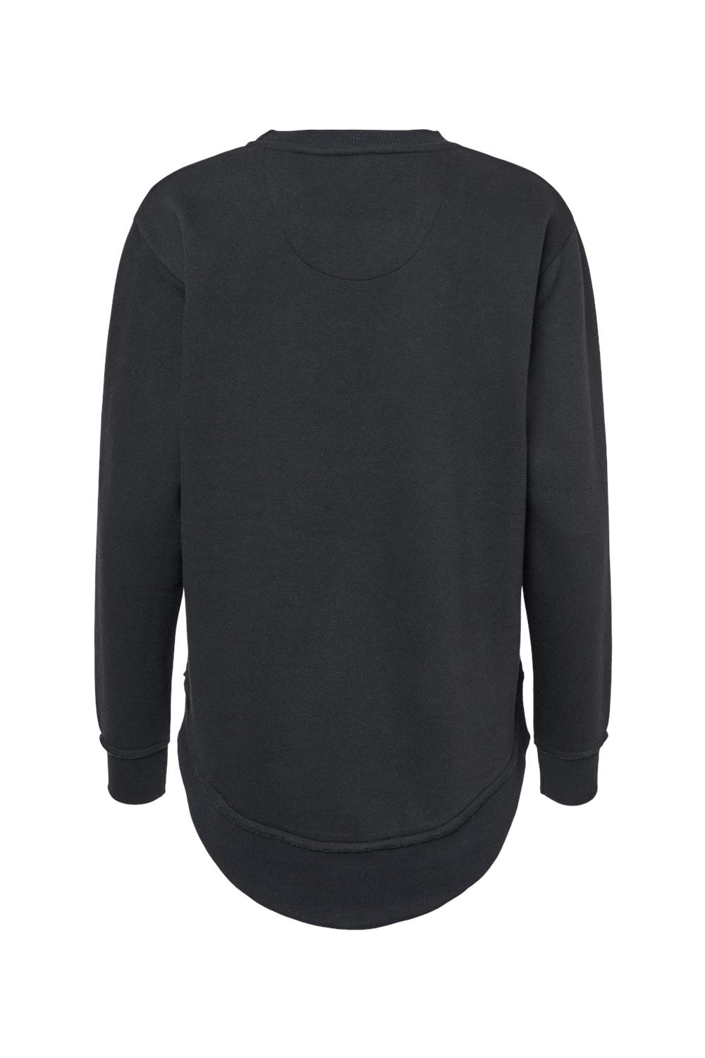 LAT 3525 Womens Weekend Fleece Crewneck Sweatshirt Black Flat Back