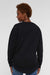 LAT 3525 Womens Weekend Fleece Crewneck Sweatshirt Black Model Back
