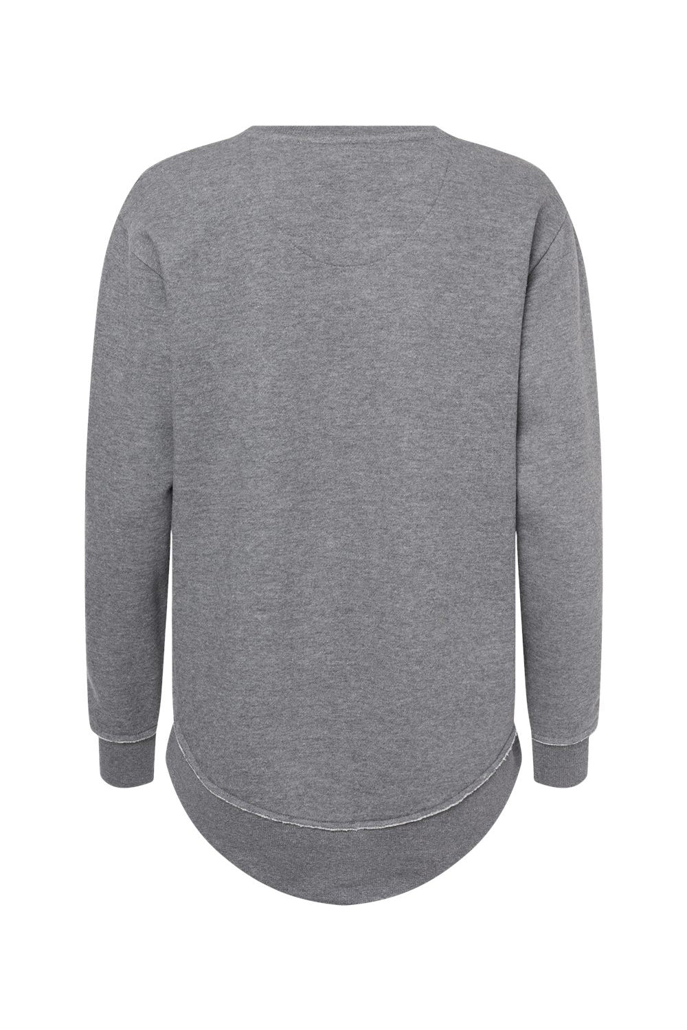 LAT 3525 Womens Weekend Fleece Crewneck Sweatshirt Heather Granite Grey Flat Back