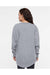 LAT 3525 Womens Weekend Fleece Crewneck Sweatshirt Heather Granite Grey Model Back