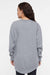 LAT 3525 Womens Weekend Fleece Crewneck Sweatshirt Heather Granite Grey Model Back