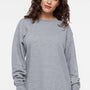 LAT Womens Weekend Fleece Crewneck Sweatshirt - Heather Granite Grey