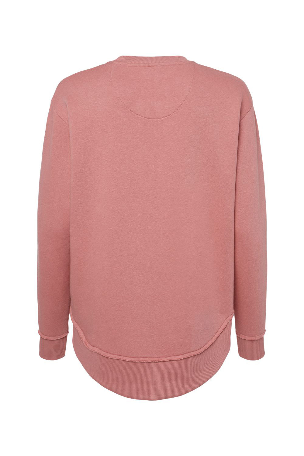 LAT 3525 Womens Weekend Fleece Crewneck Sweatshirt Mauvelous Pink Flat Back