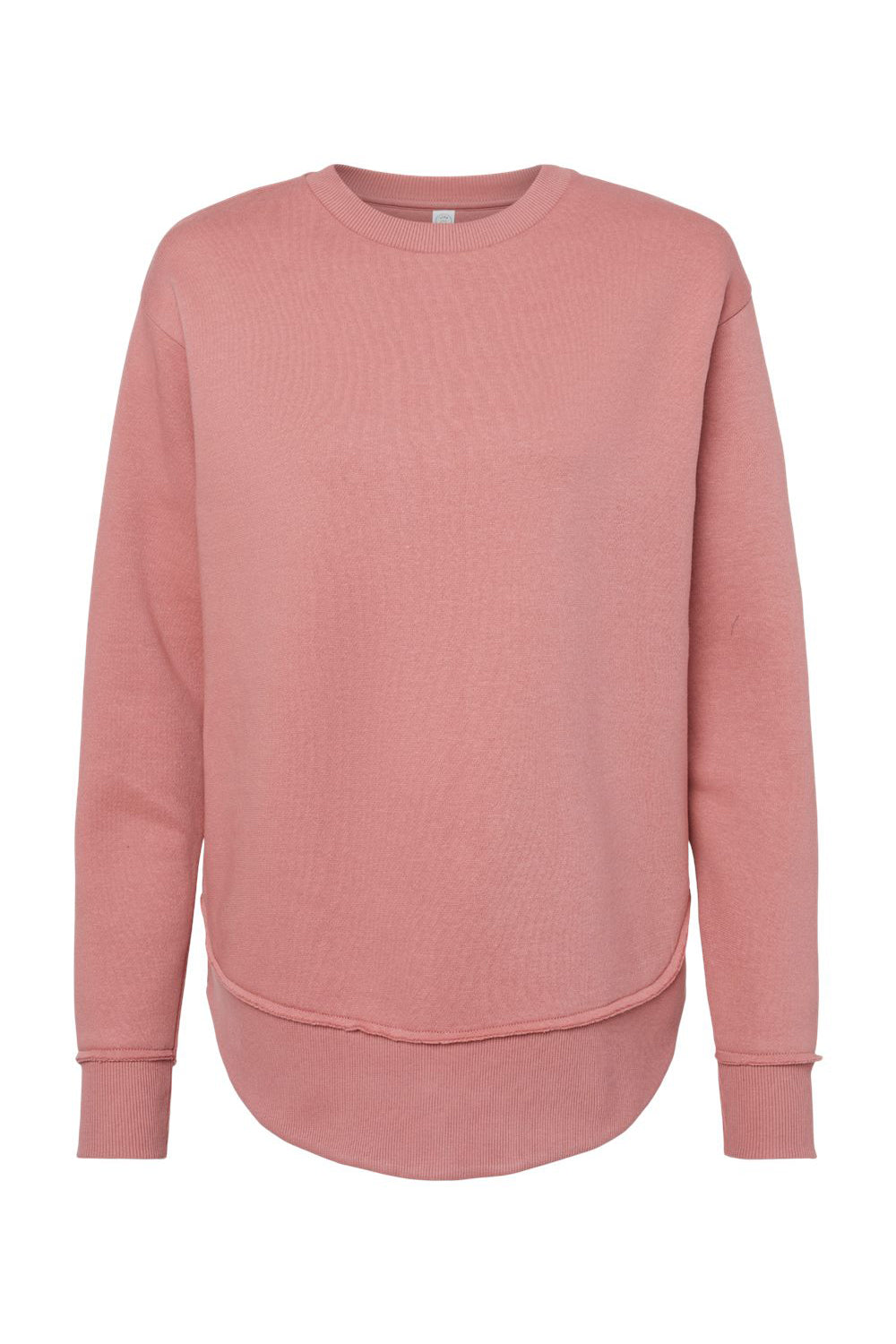 LAT 3525 Womens Weekend Fleece Crewneck Sweatshirt Mauvelous Pink Flat Front