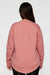 LAT 3525 Womens Weekend Fleece Crewneck Sweatshirt Mauvelous Pink Model Back