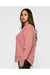 LAT 3525 Womens Weekend Fleece Crewneck Sweatshirt Mauvelous Pink Model Side